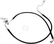 Drag Specialties Rear Brake Line Black Vinyl Coated Stainless Steel Extended 2" - Part #17412955 - Hogparts UK