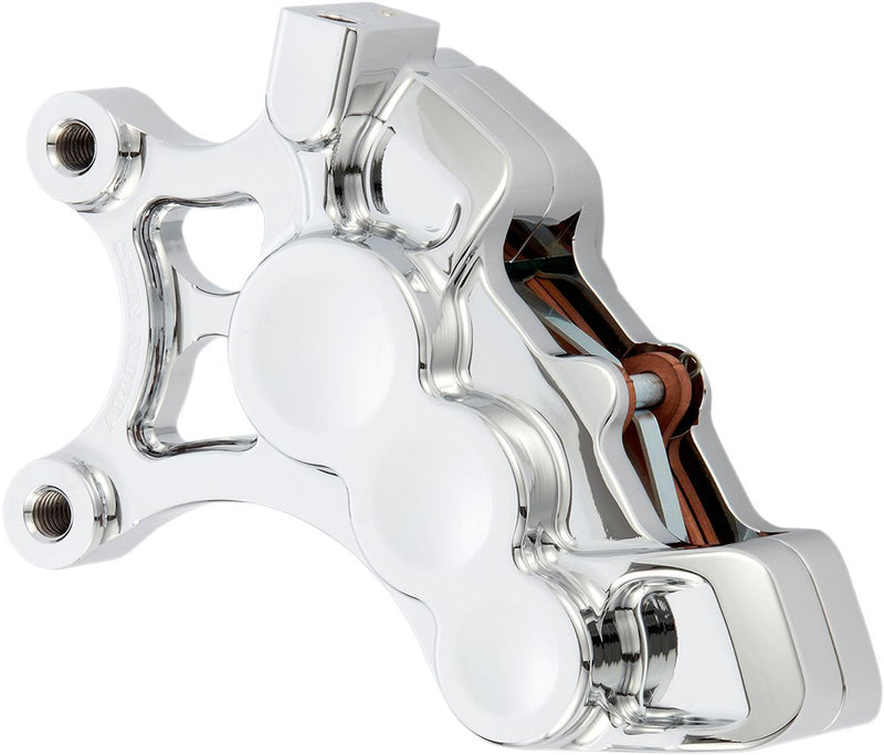 Arlen Ness Ness Tech Six-piston Differential Bore Caliper - Billet Aluminum, Each - Chrome for Harley-Davidson Touring, Softail, Sportster & FXR 2008-2024
