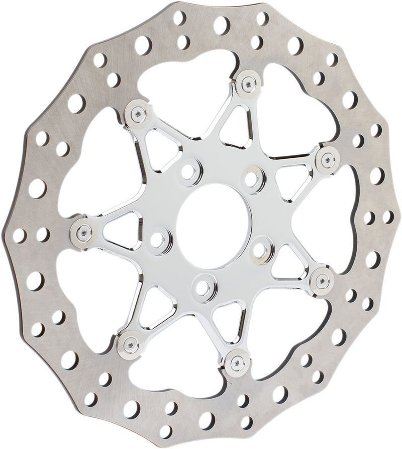 Arlen Ness Two-piece Floating Brake Rotor - 420 High-Carbon Stainless Steel /  Aluminum, Each, Procross for Harley-Davidson Touring, Softail & Dyna 2006-20