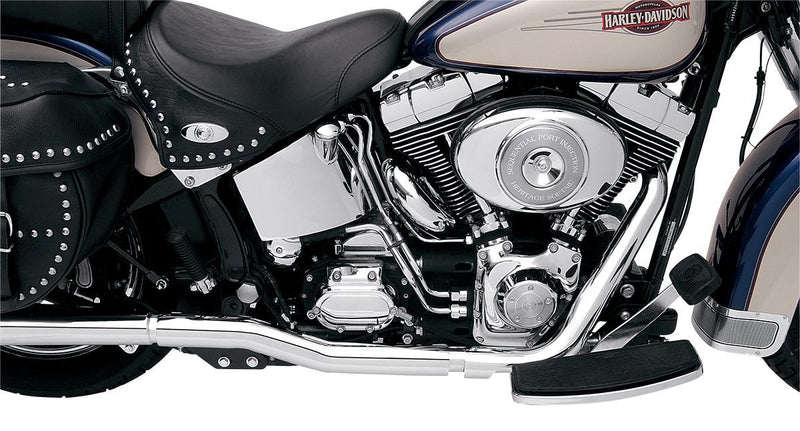 Bassani Xhaust Power Curve True-dual Crossover Header Pipes - Pair, Steel - Chrome for Harley-Davidson Softail 1986-2006