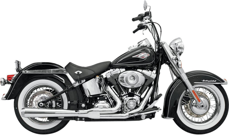 Bassani Xhaust Road Rage 2:1 Exhaust System - Each, Aluminum /  Steel, Long - Chrome for Harley-Davidson Softail 1985-2017