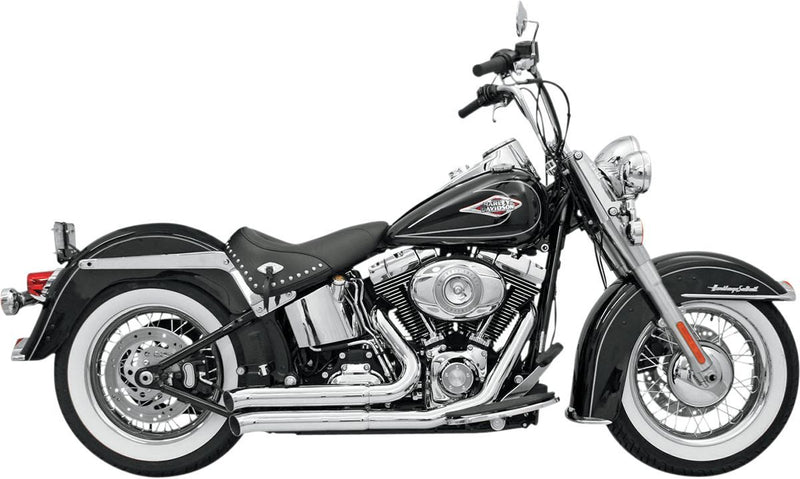 Bassani Xhaust Firesweep Series Exhaust System - Each, Steel, Full System - Chrome for Harley-Davidson Softail 1985-2017