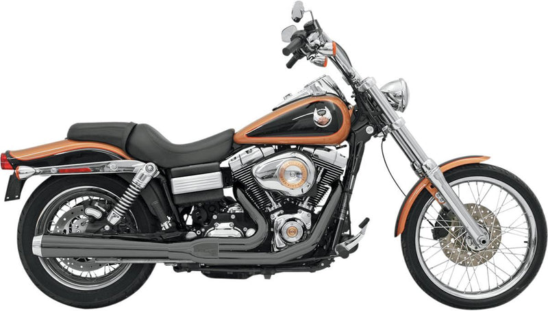 Bassani Xhaust Road Rage 2:1 Exhaust System - Each, Steel, Long - Black for Harley-Davidson Dyna 2006-2017