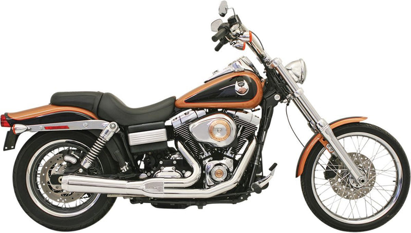 Bassani Xhaust Road Rage 2:1 Exhaust System - Steel, Each, Full System - Chrome for Harley-Davidson Dyna 2006-2017