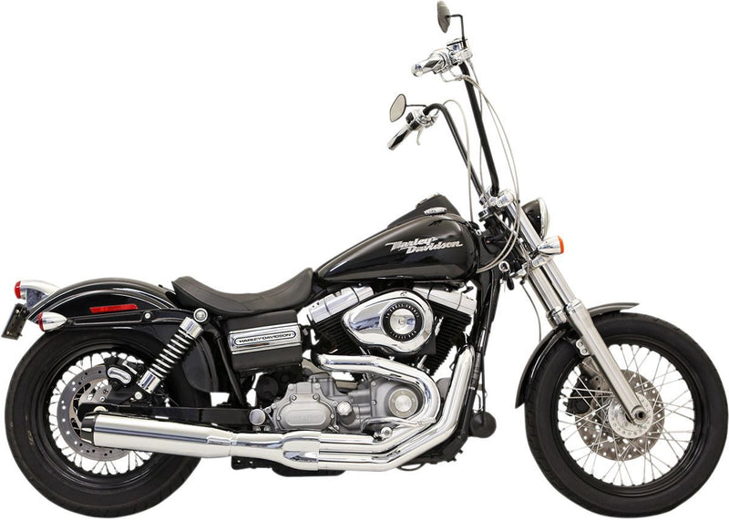Bassani Xhaust Road Rage II B1 Power 2:1 System - Aluminum /  Steel, Each, Full System - Chrome for Harley-Davidson Dyna 1991-2017