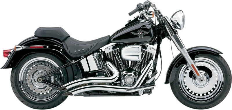 Cobra Speedster Swept Short Exhaust System - Each, Steel, Full System - Chrome for Harley-Davidson Softail 2012-2017
