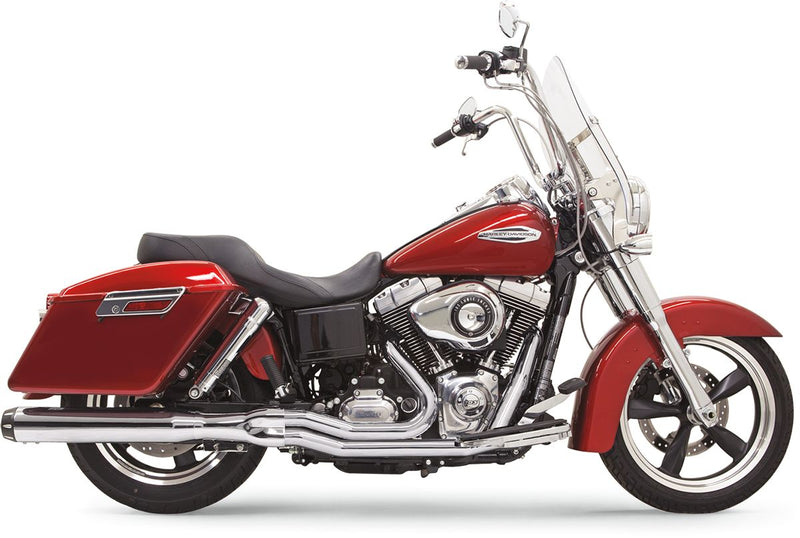 Bassani Xhaust Road Rage 2:1 Exhaust System - Aluminum /  Steel, Each, Long /  Straight - Chrome for Harley-Davidson 2012-2016