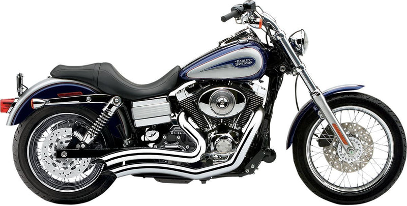 Cobra Speedster Swept Short Exhaust System - Steel, Each, Curved /  Short - Chrome for Harley-Davidson Dyna 2012-2017