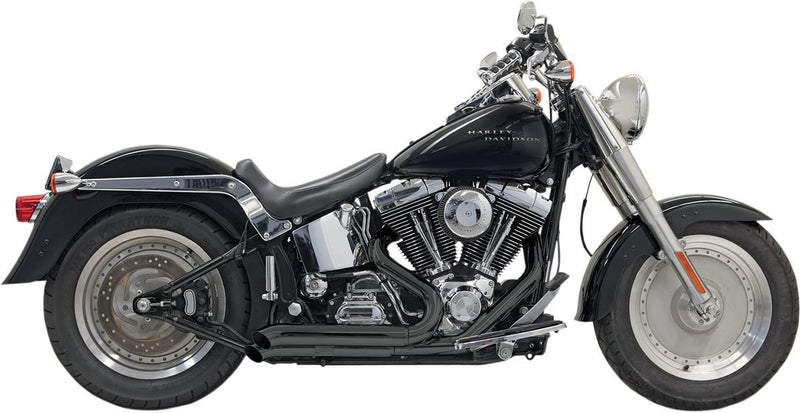 Bassani Xhaust Pro-street Exhaust System - Full System, Straight, Each - Black for Harley-Davidson Softail 1986-2017