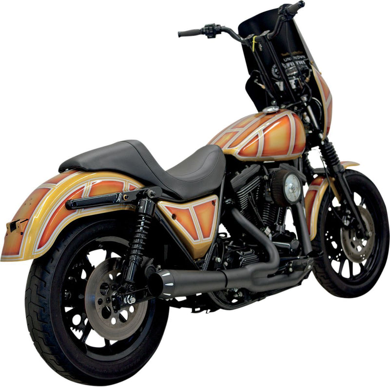 Bassani Xhaust Road Rage 2:1 Exhaust System - Short /  Upswept, Full System, Aluminum /  Steel - Black / Powder-Coated for Harley-Davidson FXR 1984-2000