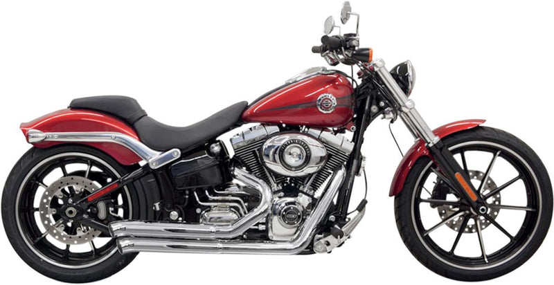 Bassani Xhaust Pro-street Exhaust System - Steel, Full System, Each - Chrome for Harley-Davidson Softail 2008-2017