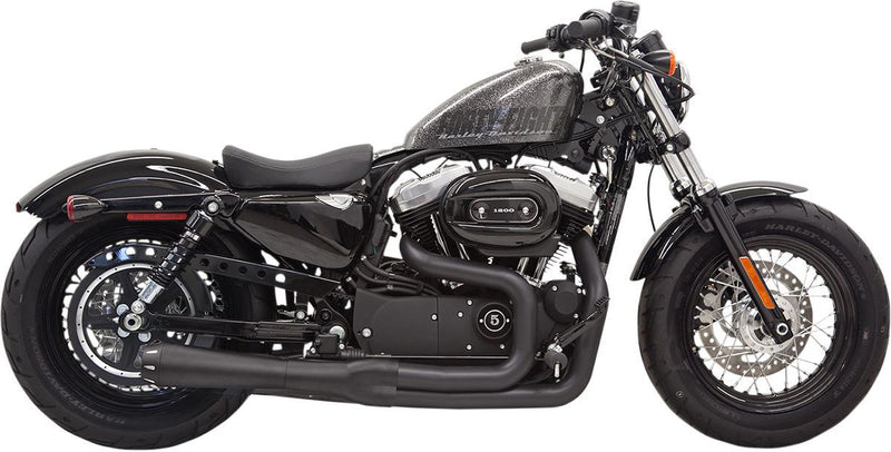 Bassani Xhaust Road Rage II Mega Power 2:1 System - Aluminum /  Steel, Each, Full System - Black / Powder-Coated for Harley-Davidson Sportster 2014-2022
