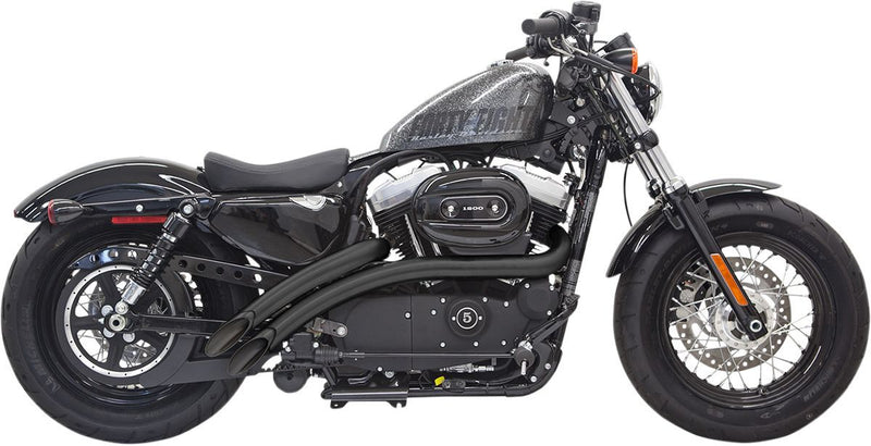 Bassani Xhaust Radial Sweepers Exhaust System - Curved, Set, Full System - Black for Harley-Davidson Sportster 2014-2022