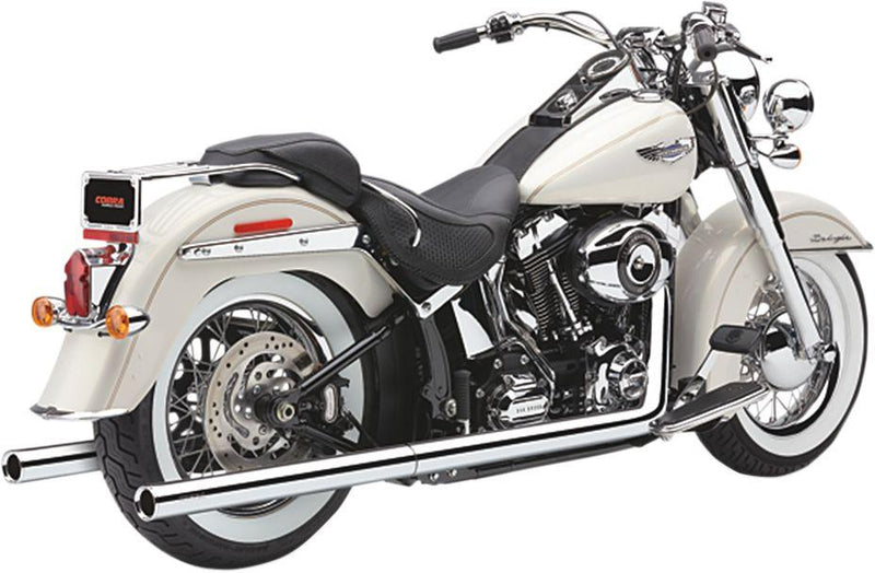 Cobra Bad Hombre Dual Exhaust System - Full System, Bad Hombre Duals, Each - Chrome for Harley-Davidson Softail 1997-2006