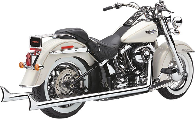 Cobra Bad Hombre Dual Exhaust System - Bad Hombre Duals, Straight, Full System - Chrome for Harley-Davidson Softail 1986-2006