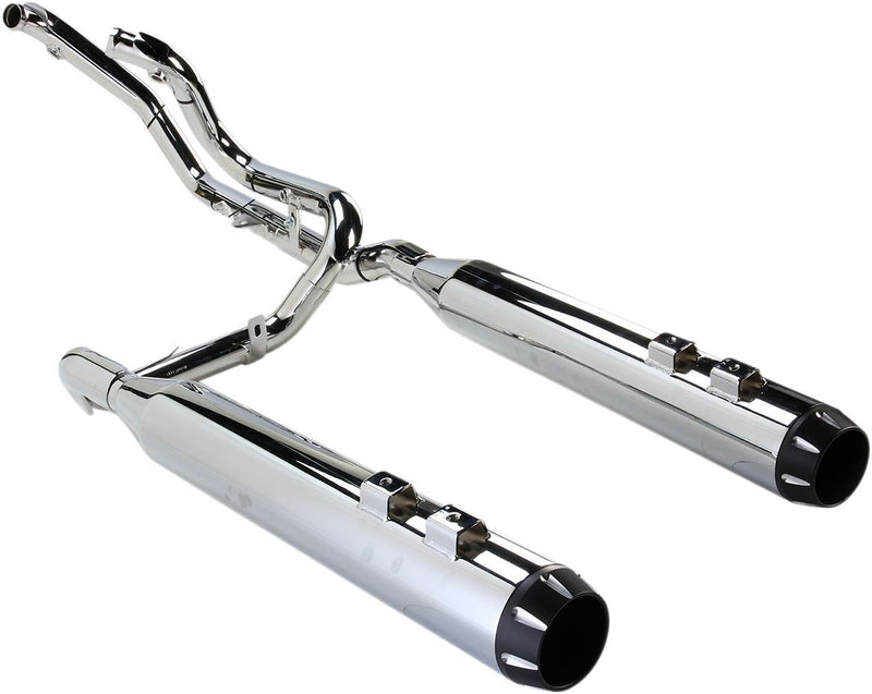 Bassani Xhaust True-dual Down Under System - Set, Full System, Aluminum /  Steel - Chrome for Harley-Davidson Touring 2009-2016