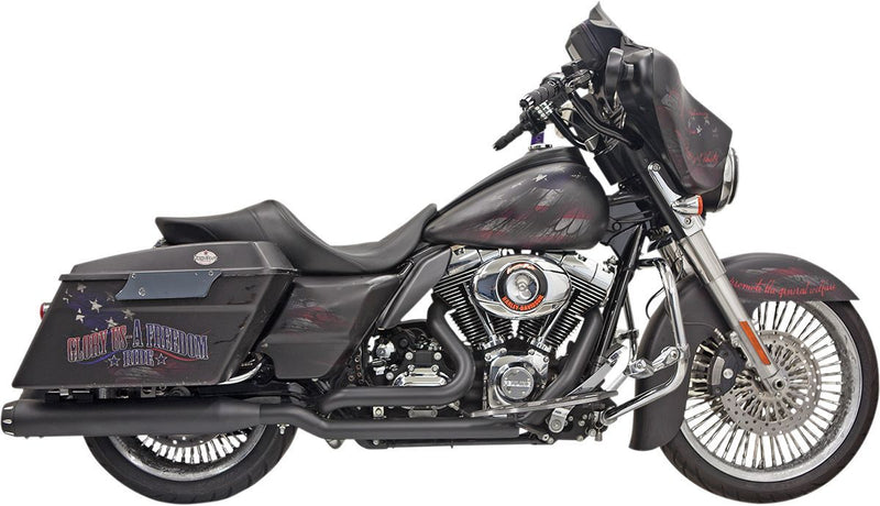Bassani Xhaust True-dual Down Under System - Aluminum /  Steel, Set, Full System - Black for Harley-Davidson Touring 2009-2016