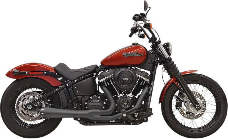 Bassani Xhaust 2-into-1 Road Rage Exhaust System - Each, Aluminum /  Steel, Short - Black for Harley-Davidson Softail 2018-2024