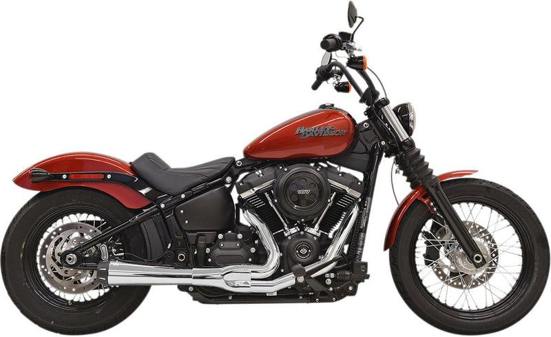 Bassani Xhaust 2-into-1 Road Rage Exhaust System - Each, Aluminum /  Steel, Short - Chrome for Harley-Davidson Softail 2018-2025
