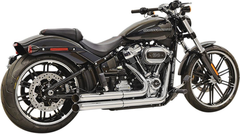 Bassani Xhaust Pro-street Exhaust System - Straight, Full System, Steel - Chrome for Harley-Davidson Softail & Dyna 2018-2025