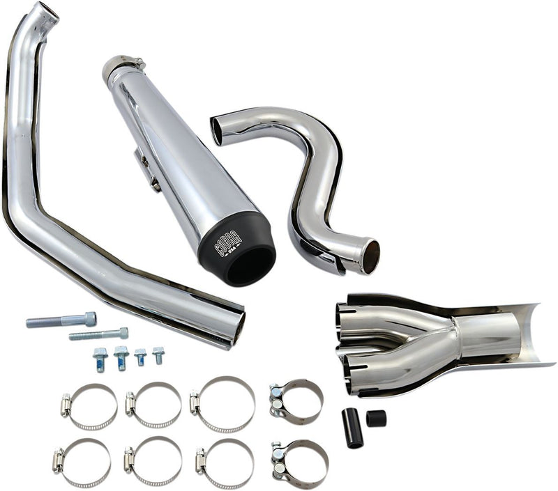 Cobra El Diablo 2:1 Exhaust System - Each, Full System - Chrome for Harley-Davidson Softail 1986-2008