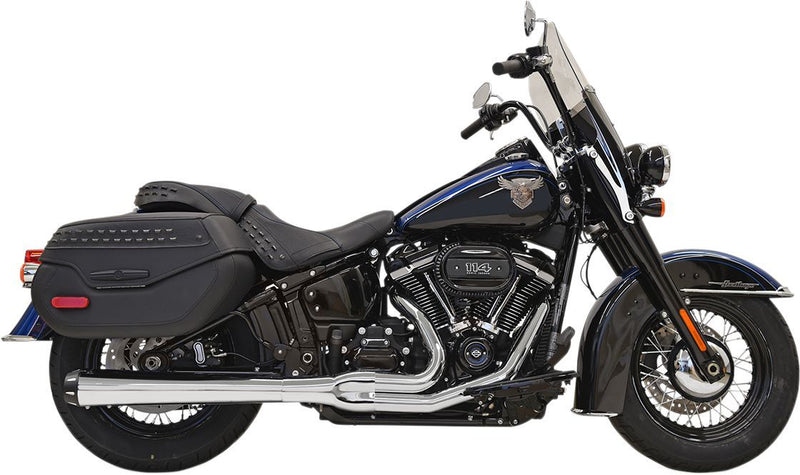 Bassani Xhaust 2-into-1 Road Rage Exhaust System - Aluminum /  Steel, Long, Each - Chrome for Harley-Davidson Touring, Softail & FXR 1979-2025