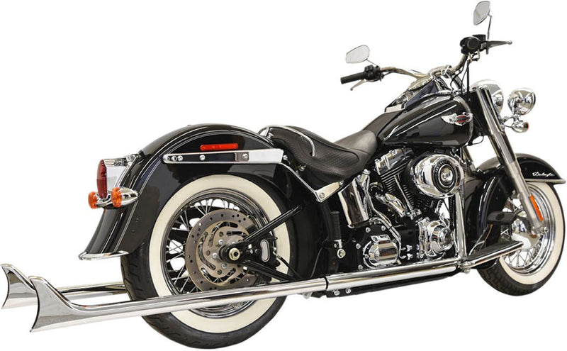 Bassani Xhaust True Duals Exhaust System with Fishtail Mufflers - Straight, Fishtail Duals, Each for Harley-Davidson Softail, Harley-Davidson for Harley-Davidson Softail 1989-2017