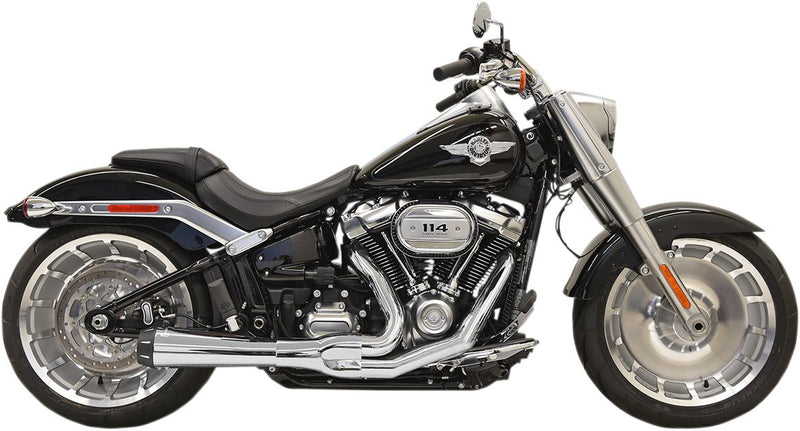 Bassani Xhaust 2-into-1 Road Rage Exhaust System - Aluminum /  Steel, Each, Short /  Straight - Chrome for Harley-Davidson Softail & Dyna 2018-2025