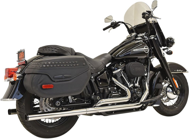 Bassani Xhaust 2:2 Dual Exhaust System - Full System, Each, Steel - Chrome for Harley-Davidson Softail & FXR 2018-2025