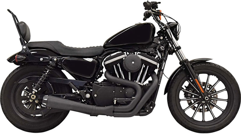 Bassani Xhaust Road Rage 2:1 Exhaust System - Each, Steel, Upswept - Black for Harley-Davidson Sportster 2004-2022