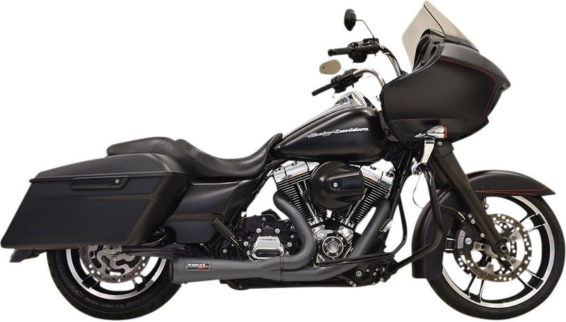 Bassani Xhaust Road Rage 2:1 Short Exhaust System - Each, Steel, Full System - Black for Harley-Davidson Touring 1995-2016