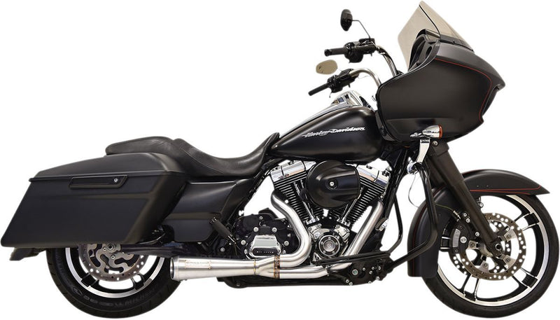 Bassani Xhaust Road Rage 2:1 Short Exhaust System - Short /  Straight, Each, Steel - Raw for Harley-Davidson Touring 1995-2016