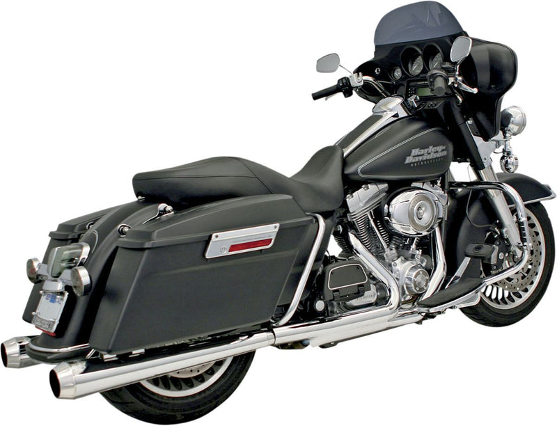 Bassani Xhaust Megaphone Slip-on Mufflers - Pair for Harley-Davidson Touring & Trike 1995-2026