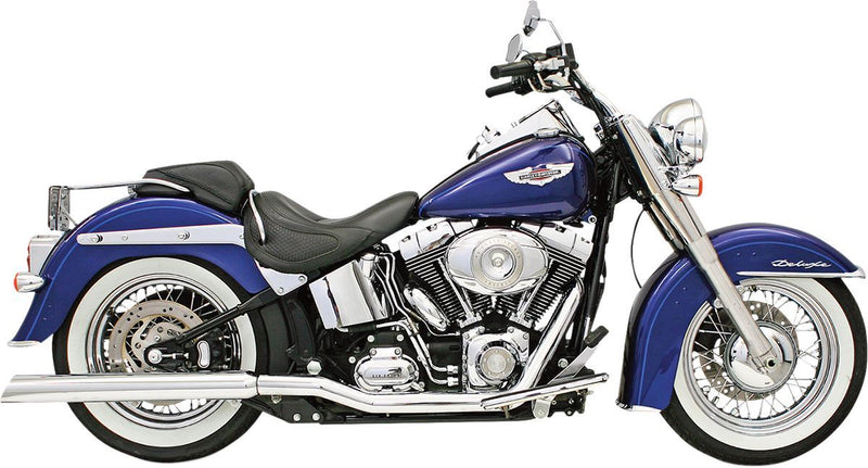 Bassani Xhaust Slip-on Mufflers for True Dual Headers - Pair, Slant-Cut for Harley-Davidson Softail 1989-2017