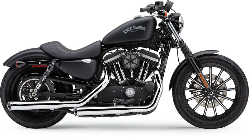 Cobra 3" Slashcut Slip-on Mufflers - Pair, Round - Chrome for Harley-Davidson Sportster 2014-2022