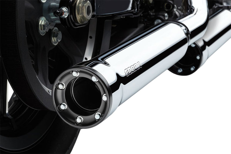 Cobra Slip-on Mufflers with Race-pro Tips - Round, Pair for Harley-Davidson Sportster 2014-2022