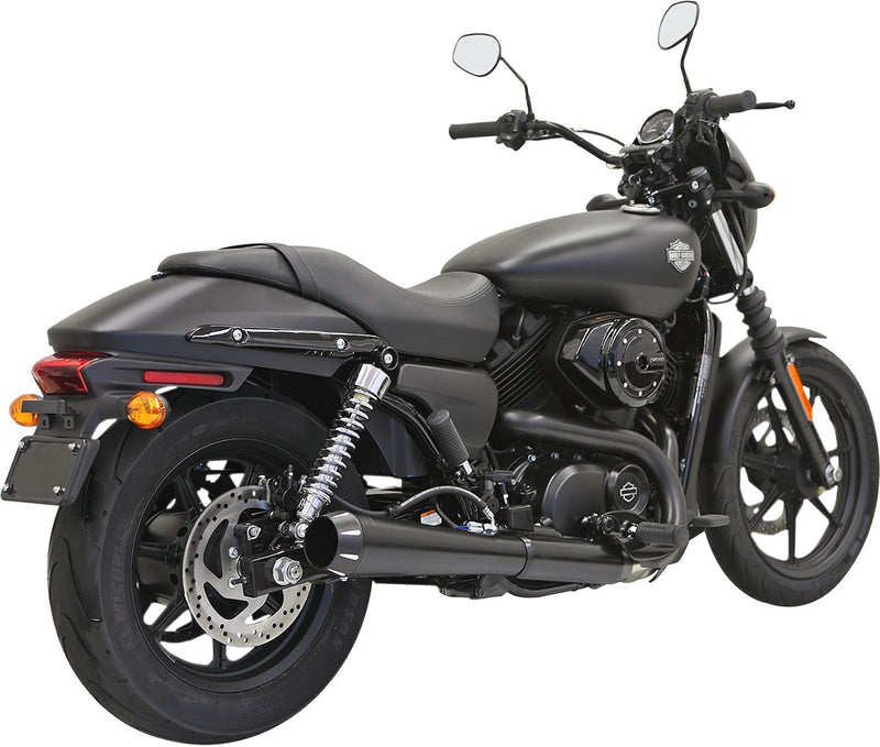 Bassani Xhaust Muffler 4" Megaphone Style Black Street Exhaust for Harley-Davidson 2015-2020