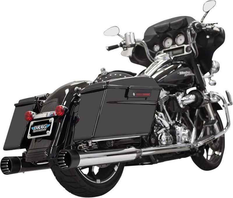 Bassani Xhaust DNT Straight Can Slip-on Mufflers - Steel, Pair - Chrome for Harley-Davidson Touring & Trike 1995-2026