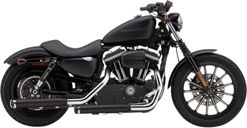 Cobra 3" Slashcut Slip-on Mufflers - Round, Pair - Black for Harley-Davidson Sportster 2014-2022