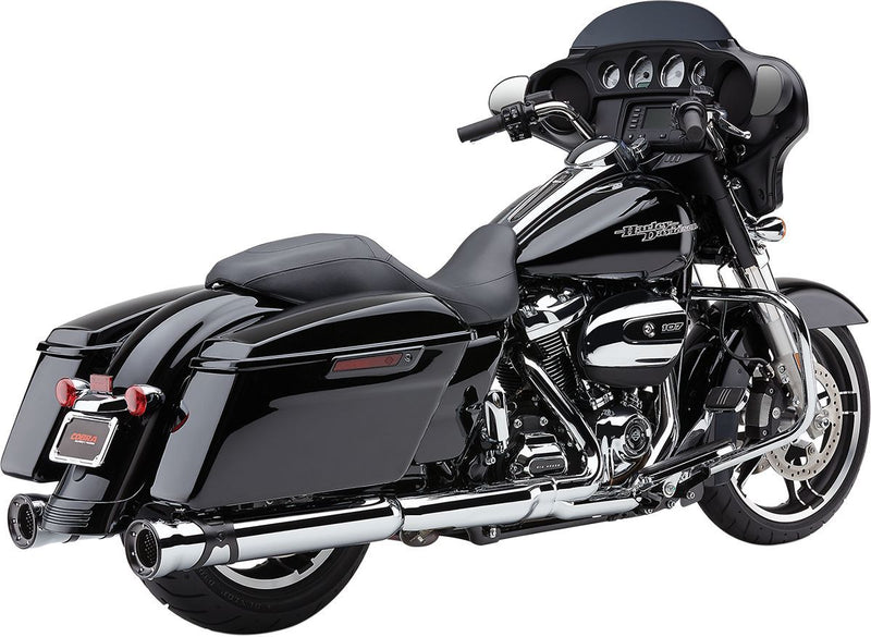 Cobra Race-pro Slip-on Mufflers - Round, Pair - Chrome for Harley-Davidson Touring 2017-2026