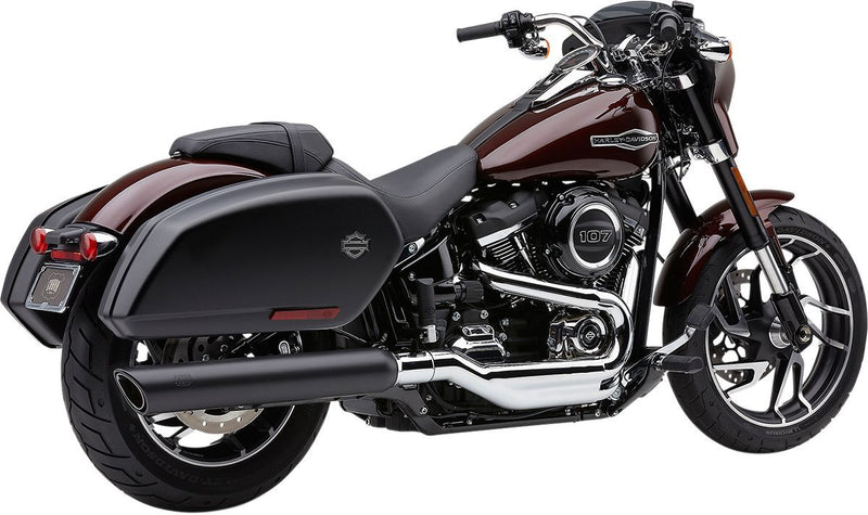 Cobra 909 Twins Slip-on Muffler - Each - Black for Harley-Davidson Softail 2018-2021