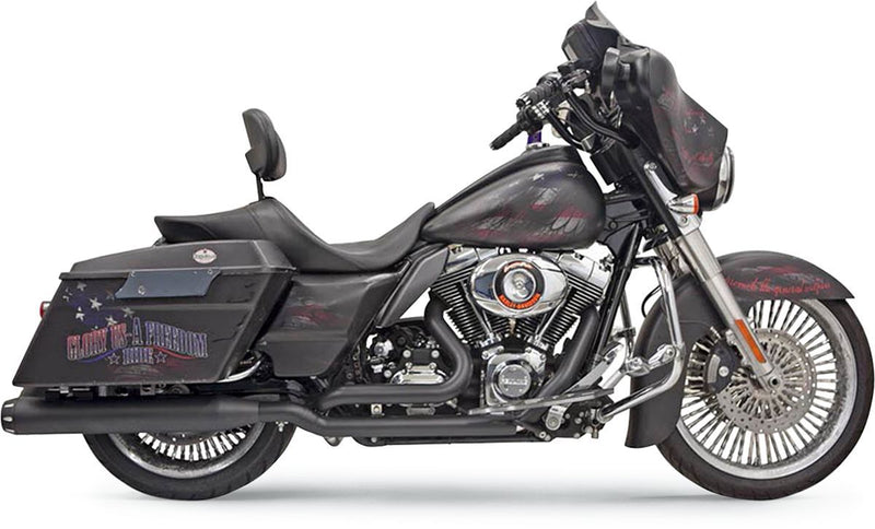 Bassani Xhaust True-dual Down Under Headpipes - Set, Steel - Black / Powder-Coated for Harley-Davidson Touring & Trike 2009-2016