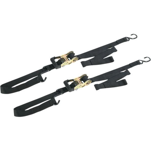 ANCRA INTEGRA BIG BIKE GRADUAL RELEASE RATCHET TIE DOWN 1 1/2" X 77" BLACK 2PK - 39200203 - Hogparts UK