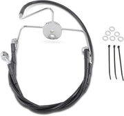 Drag Specialties Front Brake Line Black Vinyl Coated Stainless Steel Extended 4" - Part #17412522 - Hogparts UK