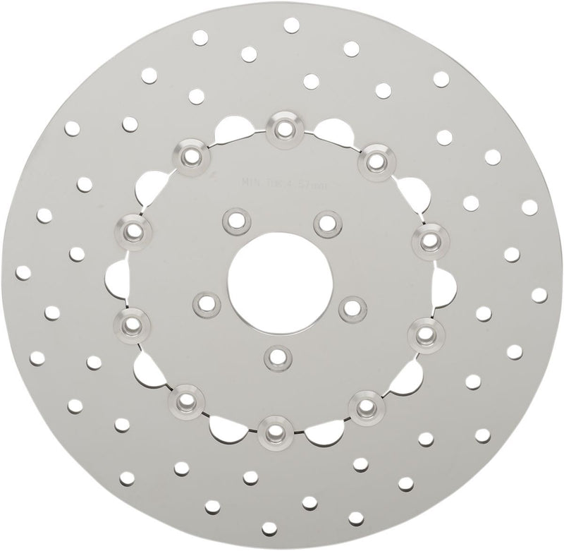 Drag Specialties Rotors Brake 11.8" Front Drilled Polished Stainless Steel - Part #17103157 - Hogparts UK
