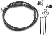 Drag Specialties Front Brake Line Black Vinyl Coated Stainless Steel Extended 2" - Part #17412551 - Hogparts UK