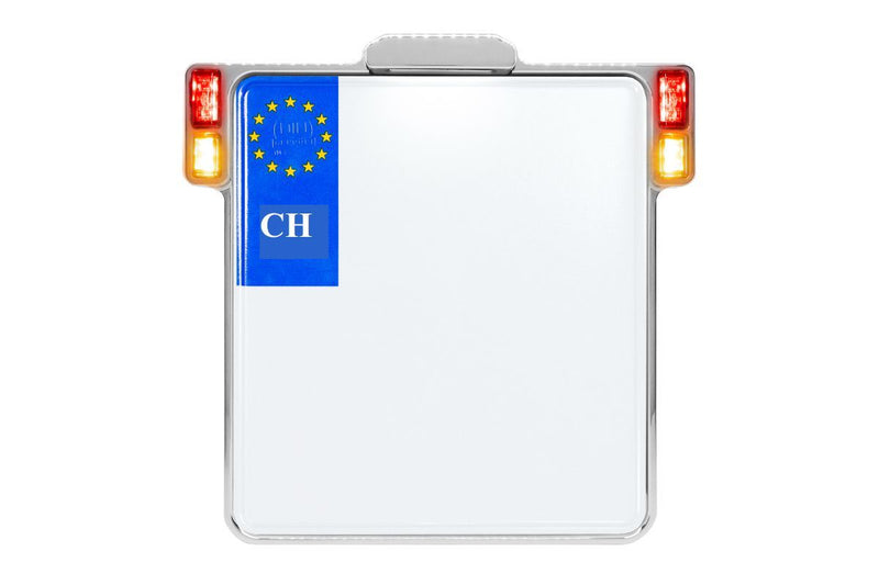 Heinz Bikes All-in-one 2.0 License Plate Holder W/ LED Plate Lights, Brake and Rear Lights - 18 cm (7"), Each, Brake /  Taillight