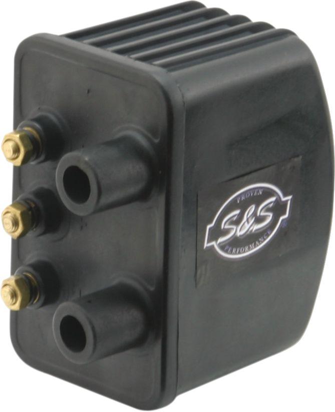 S&S Cycle 3 Ohm High-output Single-fire Ignition Coil - Each, External - Black