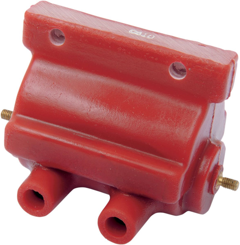 Andrews Supervolt 12 V Ignition Coil - Each, External - Red for Harley-Davidson Touring, Softail, Sportster & Dyna 1980-1999