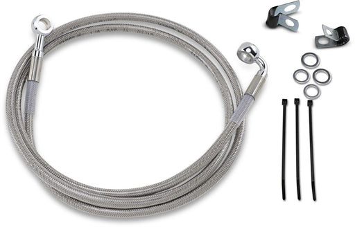 Drag Specialties Front Brake Line Stainless Steel Extended 10" - Part #17412661 - Hogparts UK